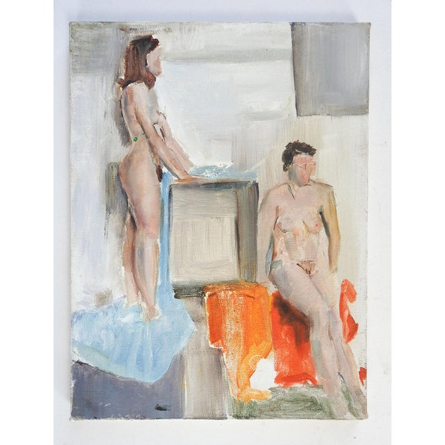 Early 21st century oil on canvas female nude study by Seth Camm (20th/21st Century) Texas. Unsigned, from the artists...
