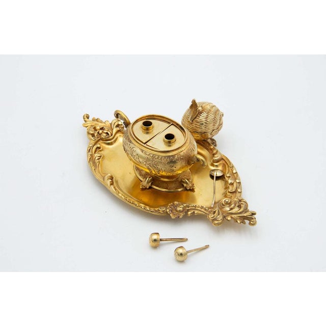 Metal Ambula for the Holy Oils in Gilded Silver For Sale - Image 7 of 9