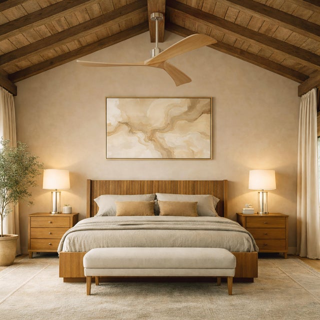 The Forester 52 by Linari celebrates the beauty of natural materials with real wood blades that showcase authentic grain...