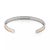 1990s Bvlgari Bulgari B Zero-1 Steel 18k Rose Gold Engraved Cuff Bracelet For Sale - Image 5 of 5