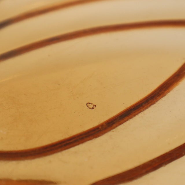 Art Deco Orange Amber Cake Plate Pastry Dish from Val Saint Lambert, 1930s For Sale - Image 12 of 13