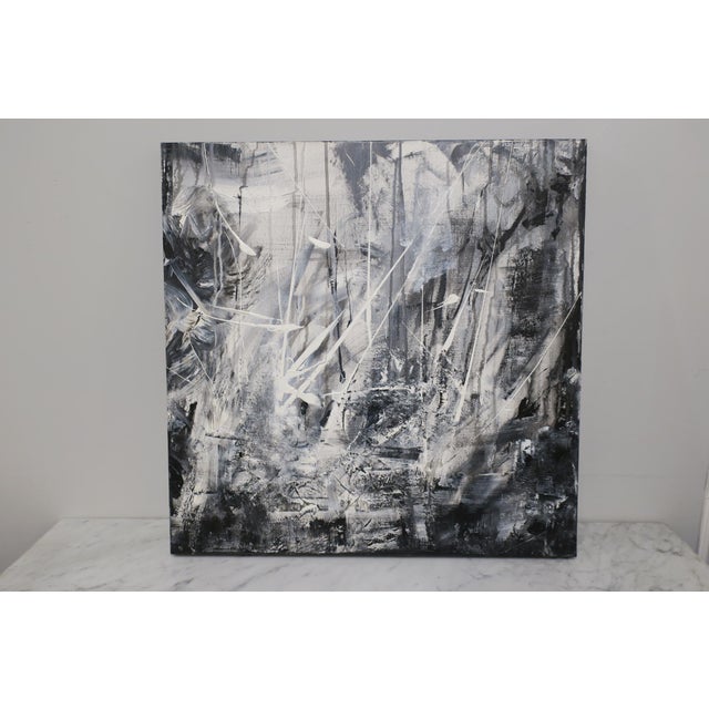 Leila Pinto, "Brexit I" acrylic painting on canvas 2016, 24" x 24" Born and raised in India, Leila’s artistic sense...