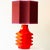 Red Ceramic Table Lamp with Lampshade attributed to R. Houben, 1970s For Sale - Image 9 of 11