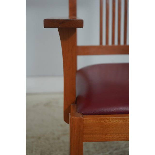 Set of 6 Stickley Cherry Mission Dining Chairs For Sale - Image 10 of 18