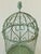 Small Vintage Ornate Green Metal Mesh Dome Shaped Figural Bird Cage For Sale In West Palm - Image 6 of 9