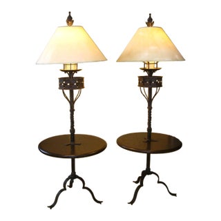 Pair of Vintage Spanish Style Zoro Iron Floor Lamps by Paul Ferrante For Sale