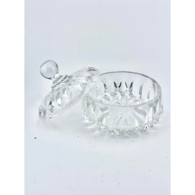 Traditional Vintage Cut Crystal Lidded Candy Dish For Sale - Image 3 of 5