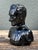 Mid-Century Modern Vintage Glazed Ceramic Bust of Man For Sale - Image 3 of 12