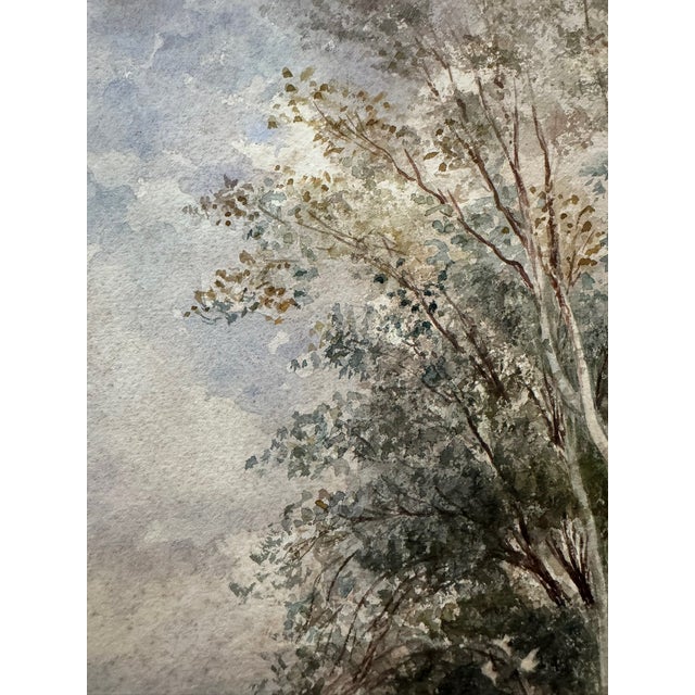 Figurative Early 20th Century Attributed to Frank Henry Mason British Figurative Woodland Landscape Watercolor For Sale - Image 3 of 7
