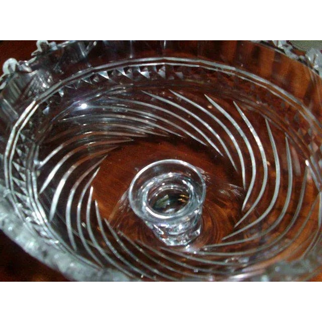 19th Century Anglo Irish Cut Glass Crystal Compote For Sale - Image 9 of 11