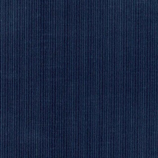 Schumacher Antique Strie Velvet Fabric in Midnight For Sale