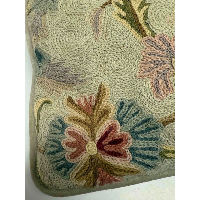 Light Green Aubusson Needlepoint Pillows For Sale - Image 8 of 8