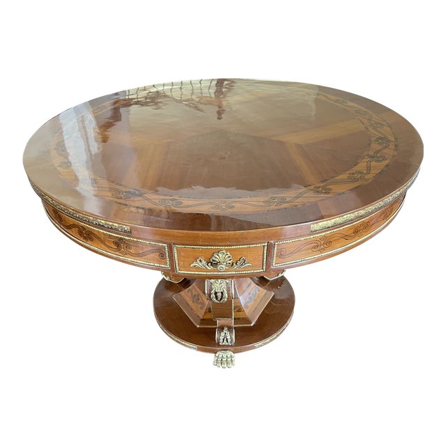 Entrance Center Table Antique Style Italian Empire For Sale