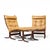 Westnofa Mid Century Norwegian Siesta Bentwood Lounge Chairs - Pair with Ottoman Each chair measures: 26 wide x 34 deep x...