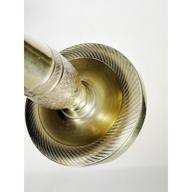 Metal Antique French Brass Candlesticks, 1800s, Set of 2 For Sale - Image 7 of 10