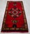 Red Hand Knotted Small Turkish Rug. Organic Wool 1960's Entryway Decor DoorMat, Accent Rug - 21'' X 45'' For Sale - Image 8 of 12