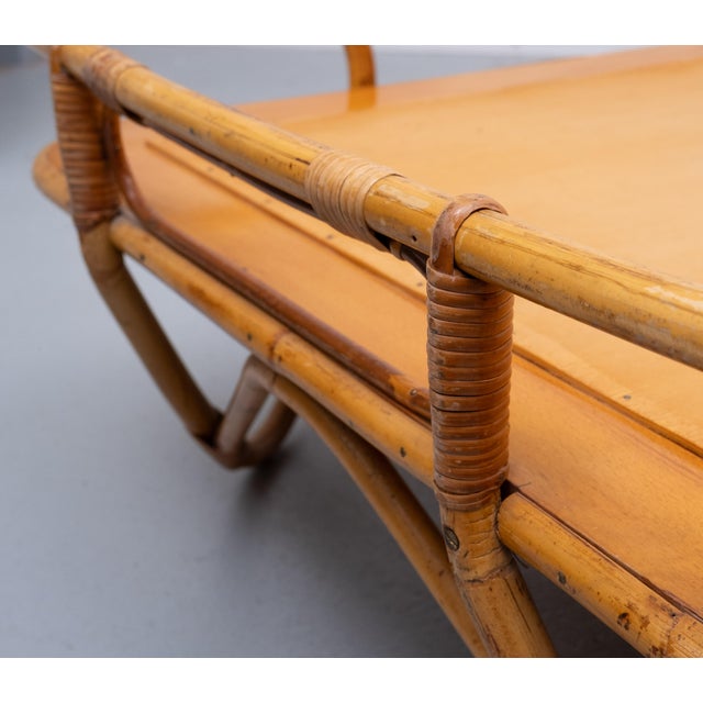 Rattan Daybed, Noordwolde, Holland, 1950s For Sale - Image 10 of 12