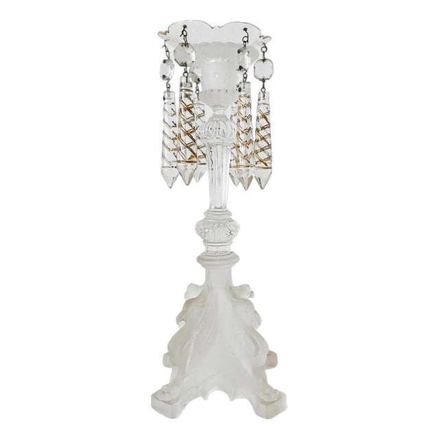 Vintage Crystal Candlestick from Val Saint Lambert, 1920s For Sale