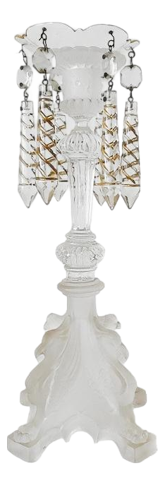 Vintage Crystal Candlestick from Val Saint Lambert, 1920s