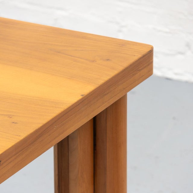 Brown Scuderia Dining Table by Carlo Scarpa for Bernini, 1970s For Sale - Image 8 of 13