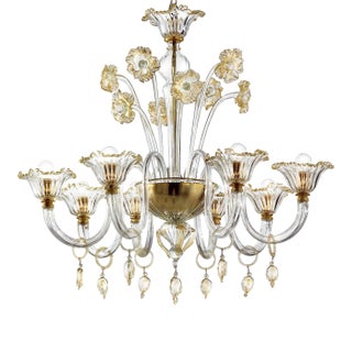 Lyvely Floreal Romantic Murano Glass Chandelier For Sale