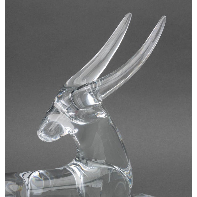 Glass Loet Vanderveen for Baccarat Crystal Antelope For Sale - Image 7 of 13