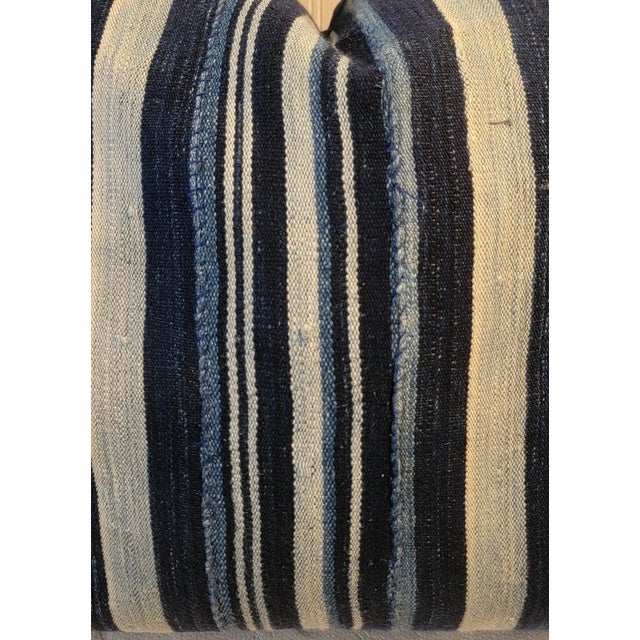 Folk Art Pair of 19Thc Striped Linen Pillows For Sale - Image 3 of 6