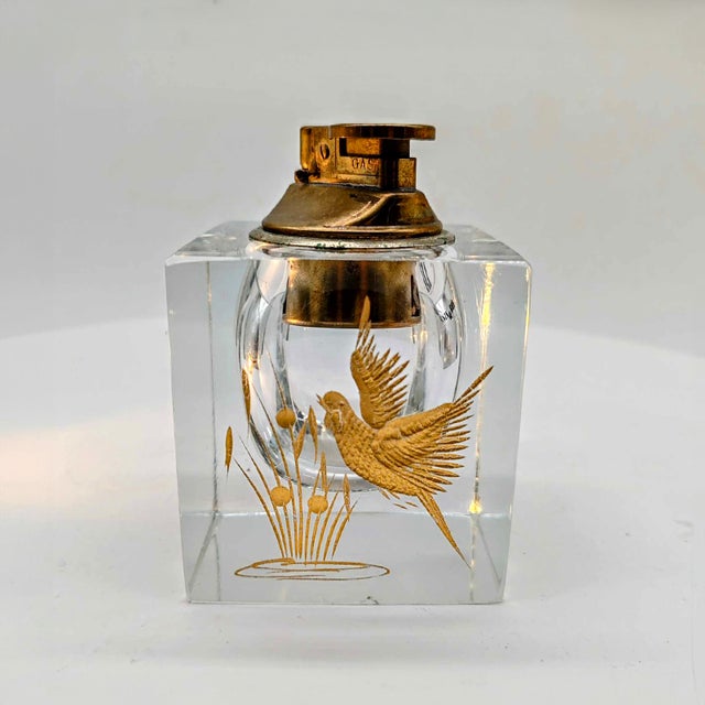 Stunning Lighter in Murano Glass by Pagnin & Bon. Incredible Handcrafting of 24k Gold finishes. Original Label. Working...