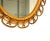Gold Midcentury Bamboo and Rattan Oval Wall Mirror with Chain, Italy, 1960s For Sale - Image 8 of 11