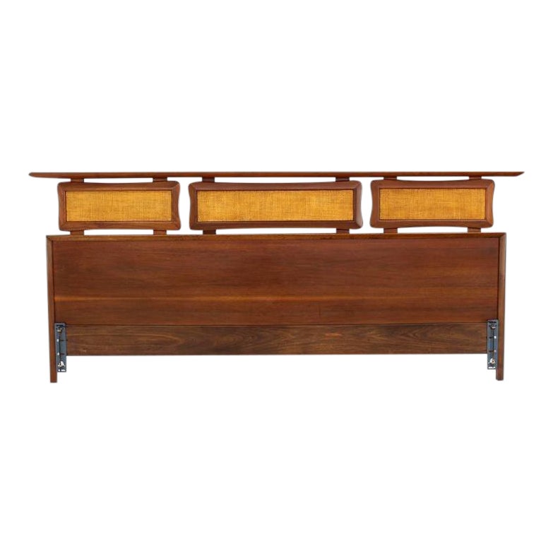 Vintage Mid Century California King Walnut Headboard Chairish