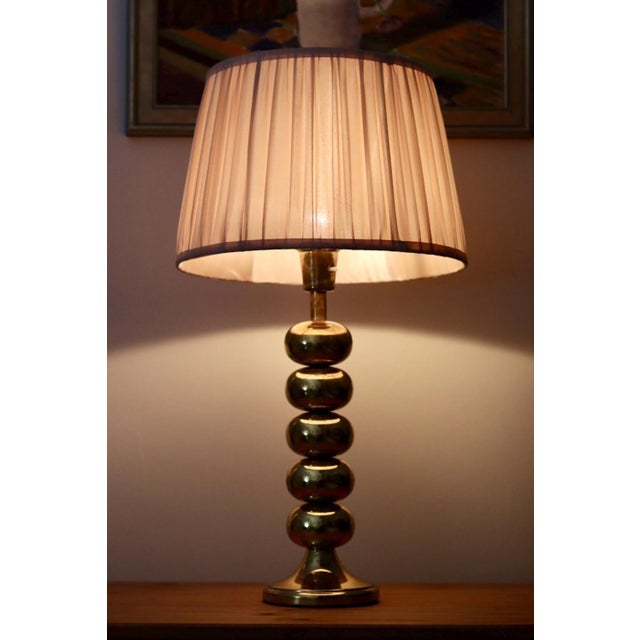 Tall Mid-Century Swedish Brass Bobbin Lamps from Aneta, 1960s, Set of 2 For Sale - Image 15 of 18