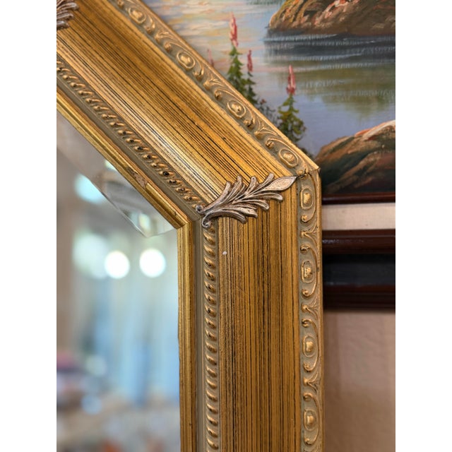 Vintage Bombay Company Italian Gold Gilt Beveled Wall Mirror Hollywood Regency For Sale In San Francisco - Image 6 of 6