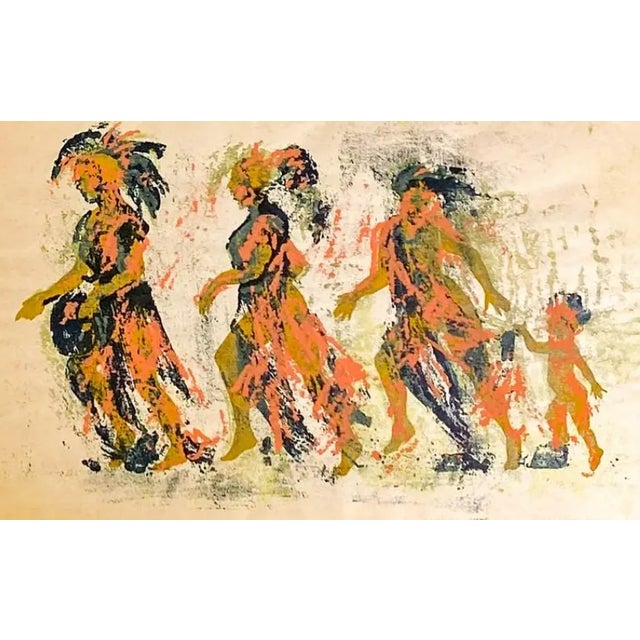 1960s Mid Century Modern Serigraph For Sale - Image 4 of 4