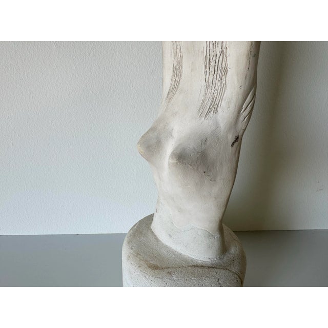 White Vintage Art Female Bust Plaster - Concrete Sculpture/Sold For Sale - Image 8 of 12