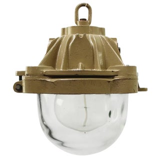 Vintage Industrial French Cast Iron Pendant Lamp by Mapelec Amiens, 1966 For Sale