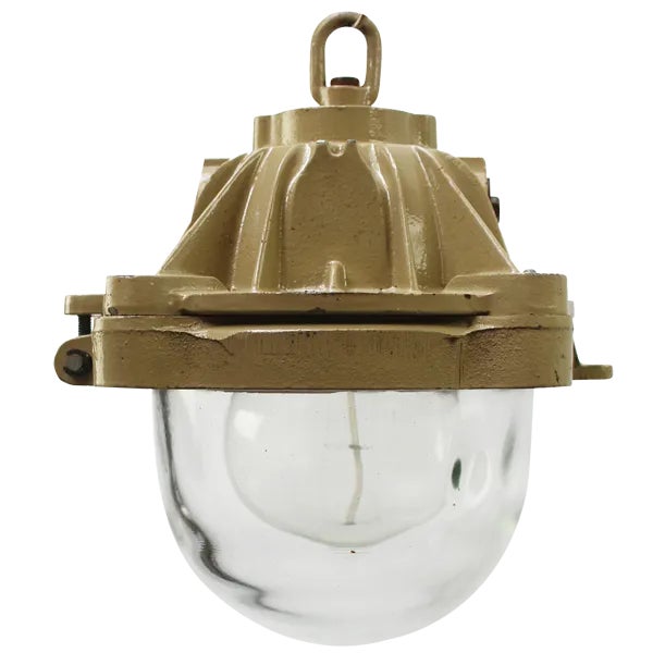 Vintage Industrial French Cast Iron Pendant Lamp by Mapelec Amiens, 1966 For Sale