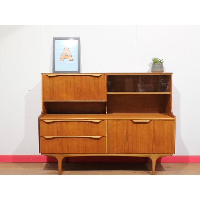 Mid Century Modern Vintage Teak British Tall Credenza Buffet by S Form For Sale - Image 12 of 16