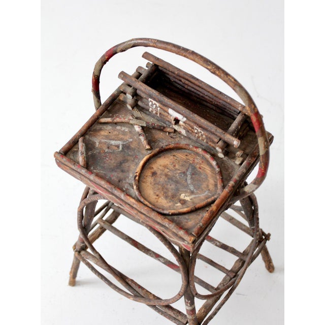 Early 20th Century Antique Adrinodack Twig Side Table For Sale - Image 5 of 11