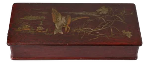 Antique Japanese Meiji Period Lacquer Box, 1890s