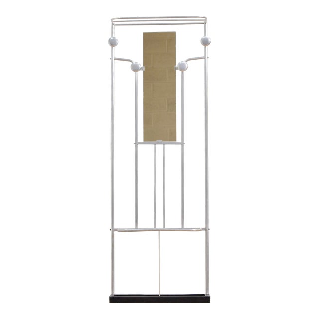 Vintage 1970s Post Modern Entryway Hat & Coat Rack Stand For Sale
