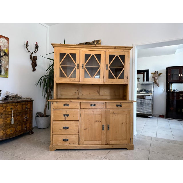 Art Nouveau Kitchen Sideboard in Softwood For Sale - Image 13 of 13