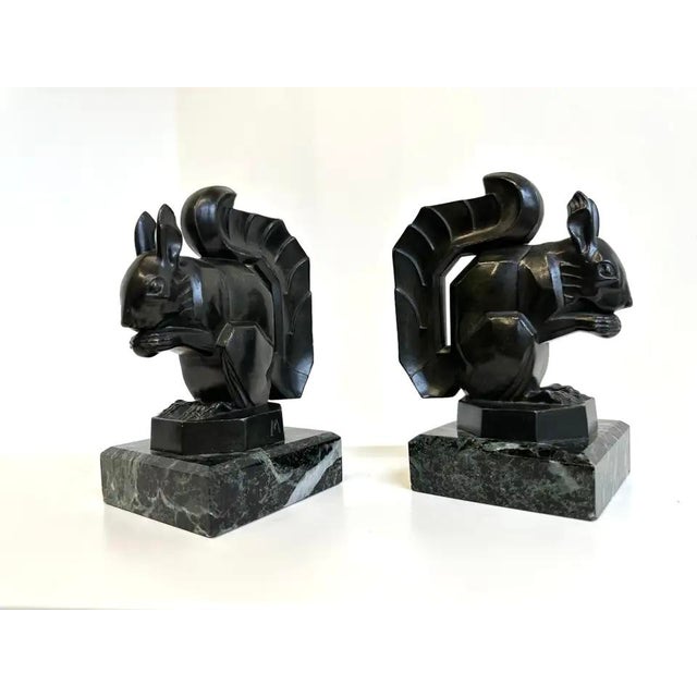 Vintage French Art Deco Squirrel Bookends by Max Le Verrier, 1930, Set of 2 For Sale - Image 11 of 13