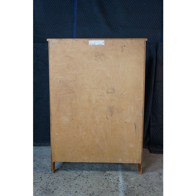 T.F.I. Mid Century American Colonial Style Maple Tallboy Dresser Chest of Drawers For Sale - Image 15 of 18