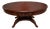 Victorian-Style Oval Coffee Table With Carved Rosette Detail For Sale