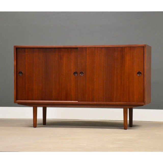Refinished Borge Mogensen 53” Teak Credenza For Sale In Boston - Image 6 of 12