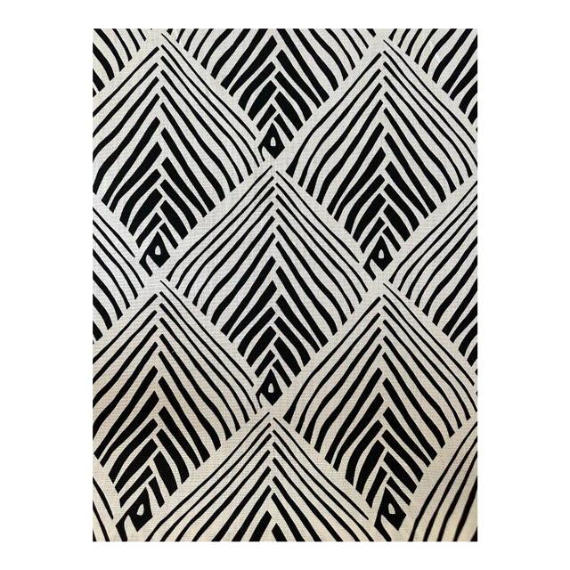 Serena Dugan Studio Bahia in Black Linen Fabric 3 1/2 Yards For Sale