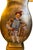 1950s Pair of Vintage Italian Hand-Painted Renaissance Style Table Lamps With Heraldic Motifs For Sale - Image 5 of 16