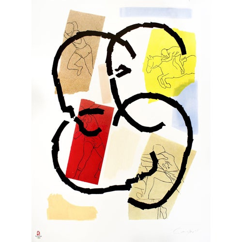 Rafael Canogar, The Games, 2008, Lithograph For Sale