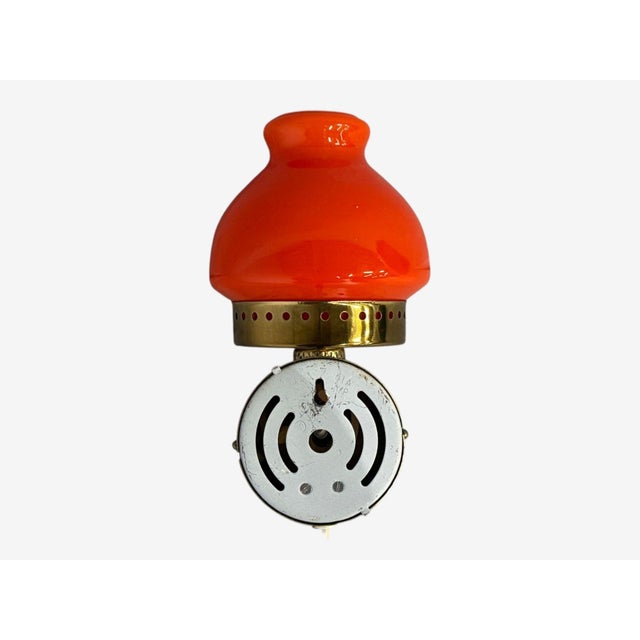 1970s Örsjö Industri Ab, Wall Lights, Brass, Orange Glass - Pair For Sale - Image 11 of 11
