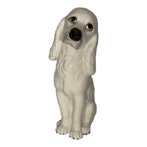 Vintage Italian Mid-Century Modern Glazed Ceramic Cocker Spaniel Dog Figurine